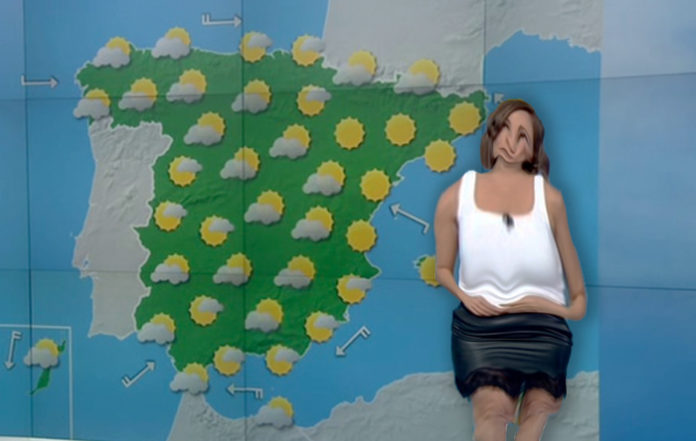 La mujer de 'El tiempo' de Antena 3 se derrite mientras pronostica la previsión meteorológica en Zaragoza